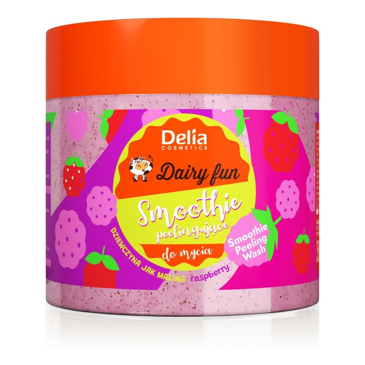 Delia Dairy Fun Peelingujące smoothie do mycia ciała Dziewczyna Jak Malina 350ml