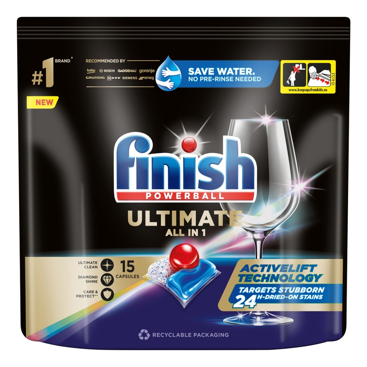 Ultimate all in 1 kapsułki do zmywarki fresh 15szt