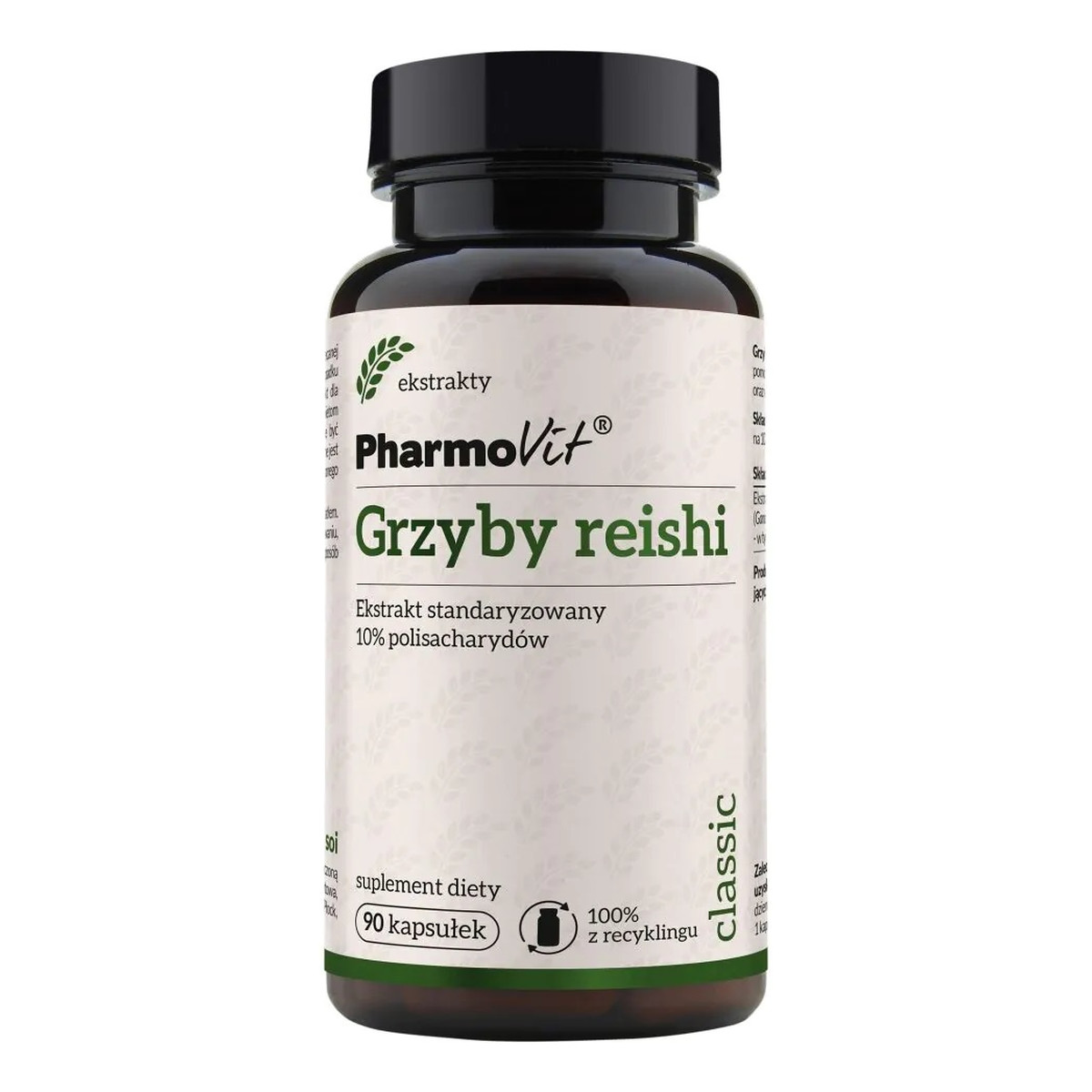 Pharmovit Grzyby Reishi 10% Polisacharydów suplement diety 90 kapsułek 400mg