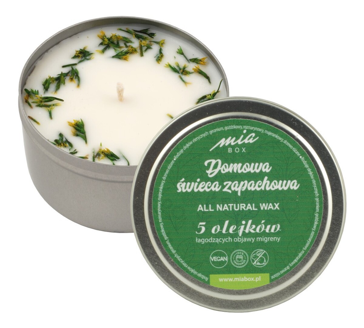 Domowa Świeca zapachowa 5 Olejków - Migrena