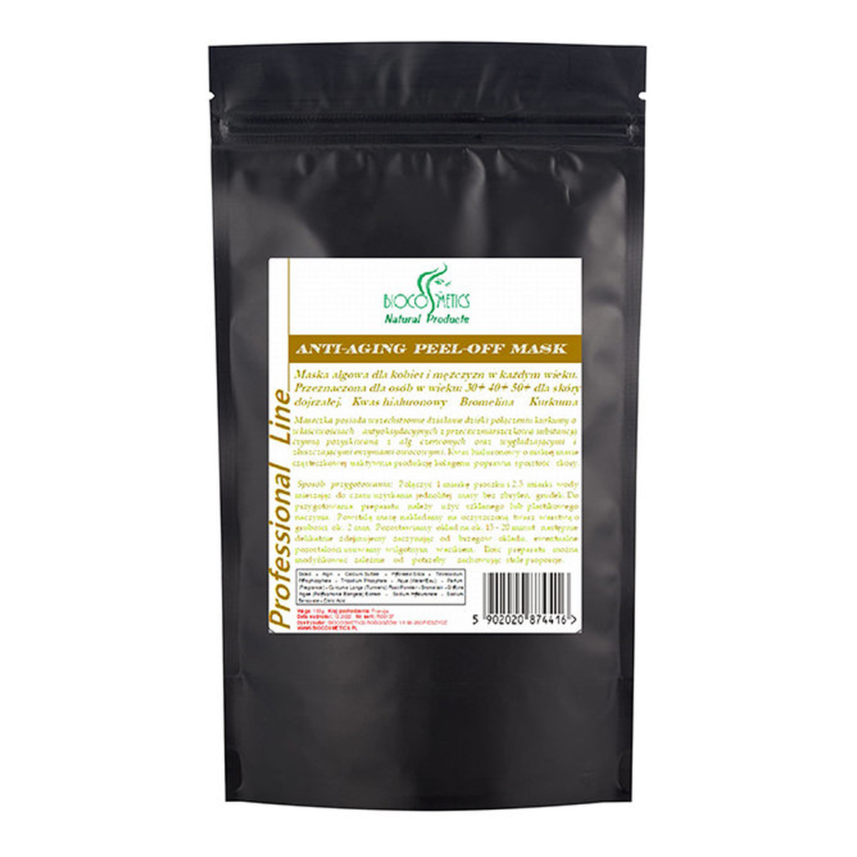 Biocosmetics Maska algowa dla kobiet i mężczyzn Anti-aging Peel-off 150g
