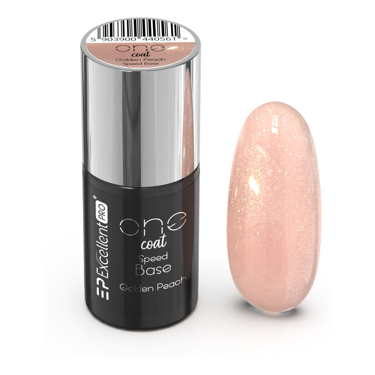 Excellent PRO One coat speed base kryjąca baza hybrydowa golden peach 7g