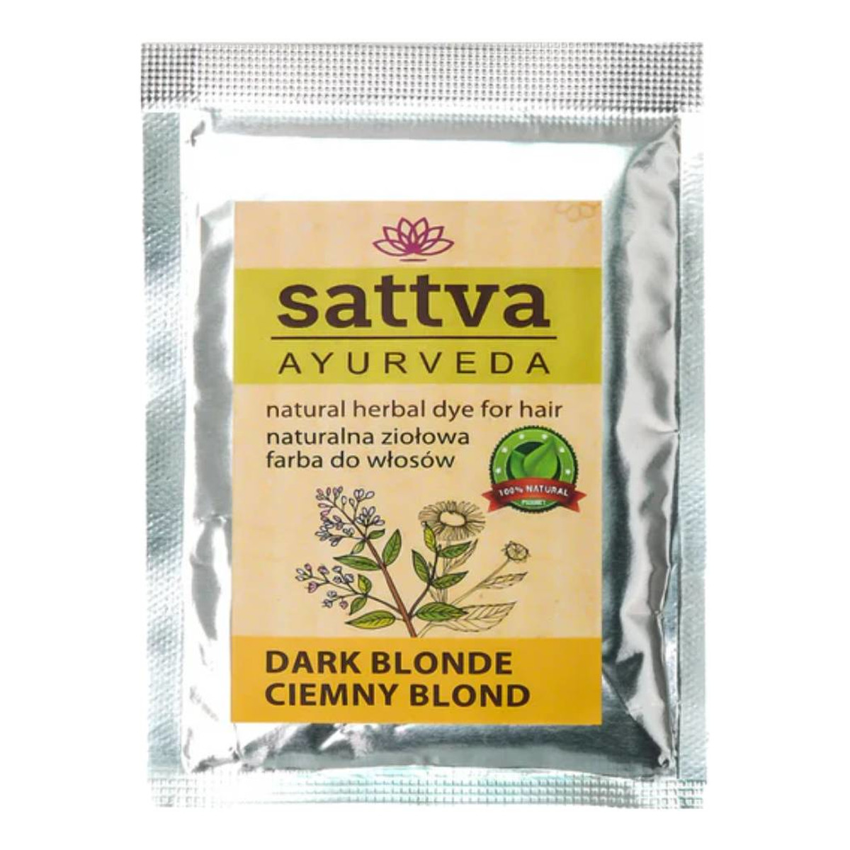 Sattva Natural Herbal Dye for Hair naturalna ziołowa farba do włosów 10g