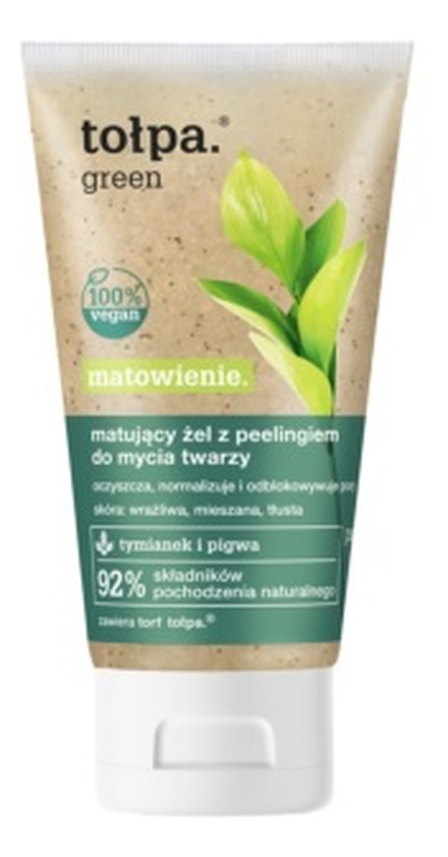 matujący żel-peeling do mycia twarzy