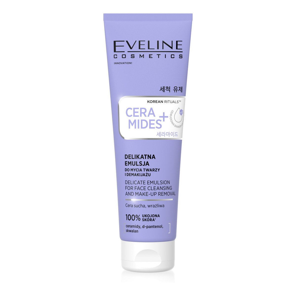 Eveline Korean Rituals Ceramides Delikatna emulsja do mycia twarzy i demakijażu 140ml