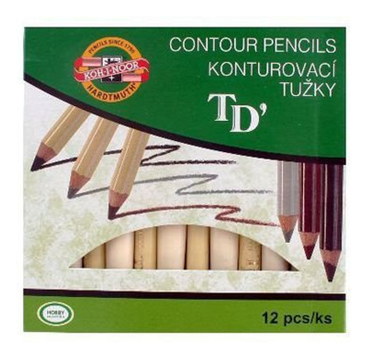 Kredka czeska do makijażu oczu Opakowanie 12 sztuk