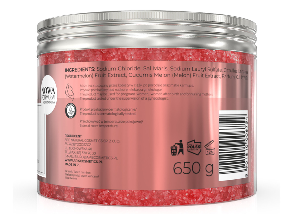aromatyczna sól do kąpieli z ekstraktem z arbuza i melona