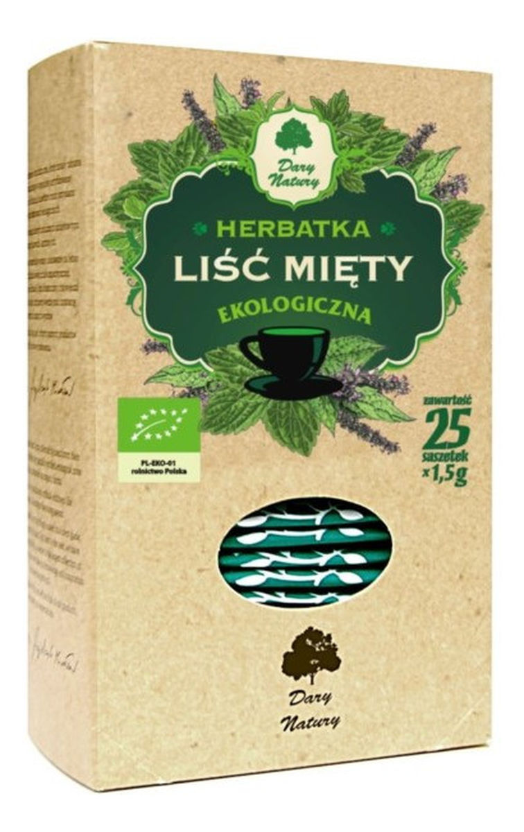 Herbatka ekologiczna liść mięty 25x1.5g 37,5 g