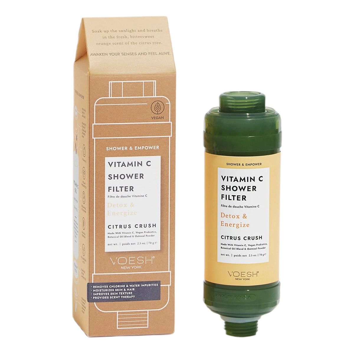 Voesh Vitamin c shower filter filtr prysznicowy z witaminą c do ciała i skóry głowy citrus crush 70g
