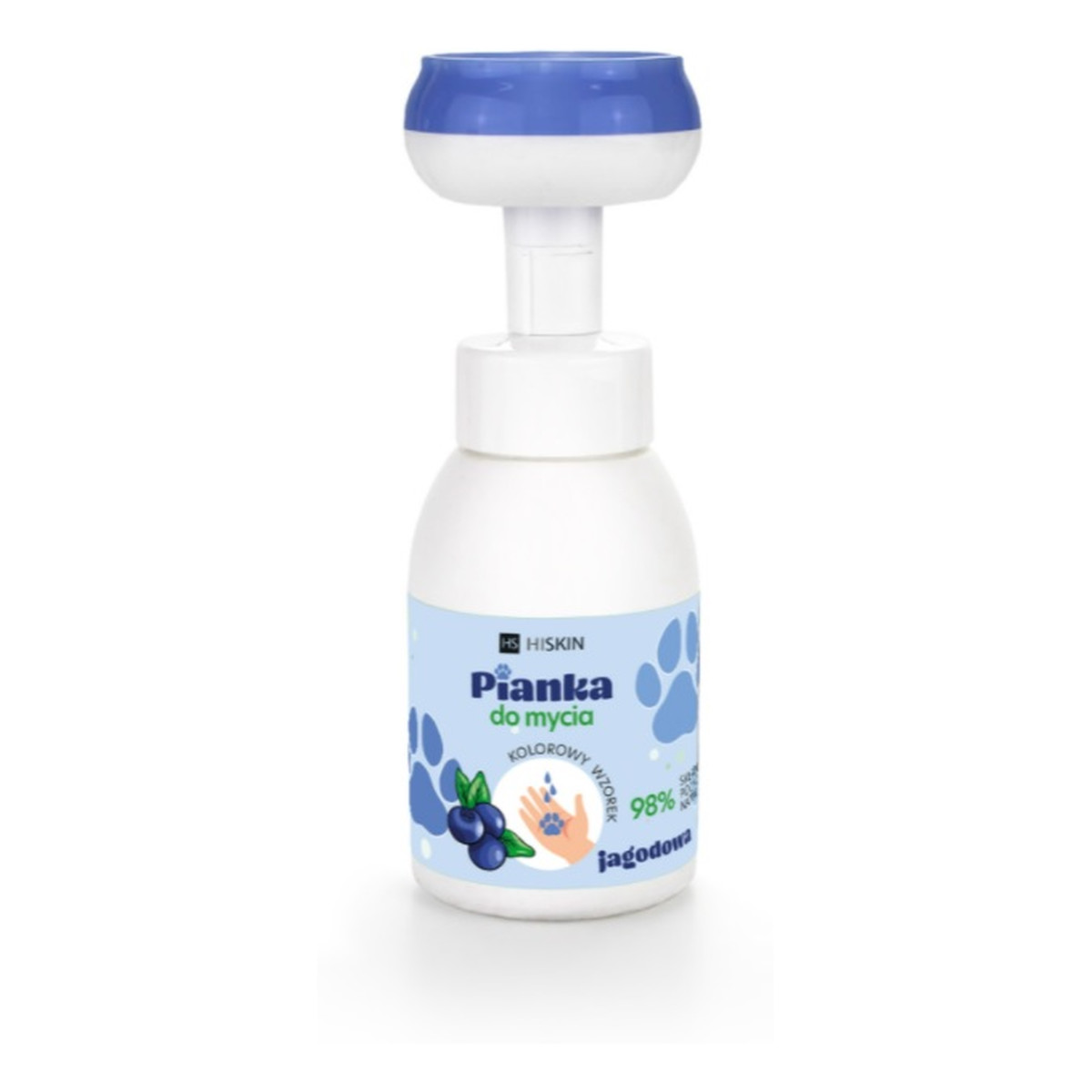 Hiskin Kids Pianka do mycia rąk i ciała Jagodowa 300ml