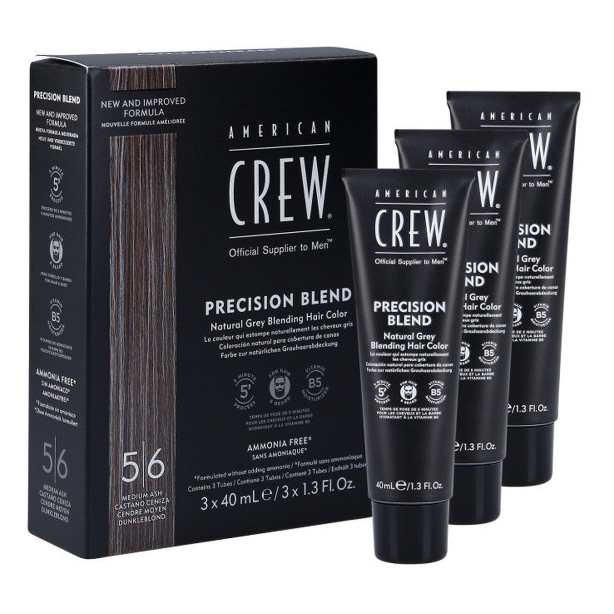 American Crew Precision Blend Odsiwiacz dla mężczyzn (5-6) Medium Ash 3x40ml