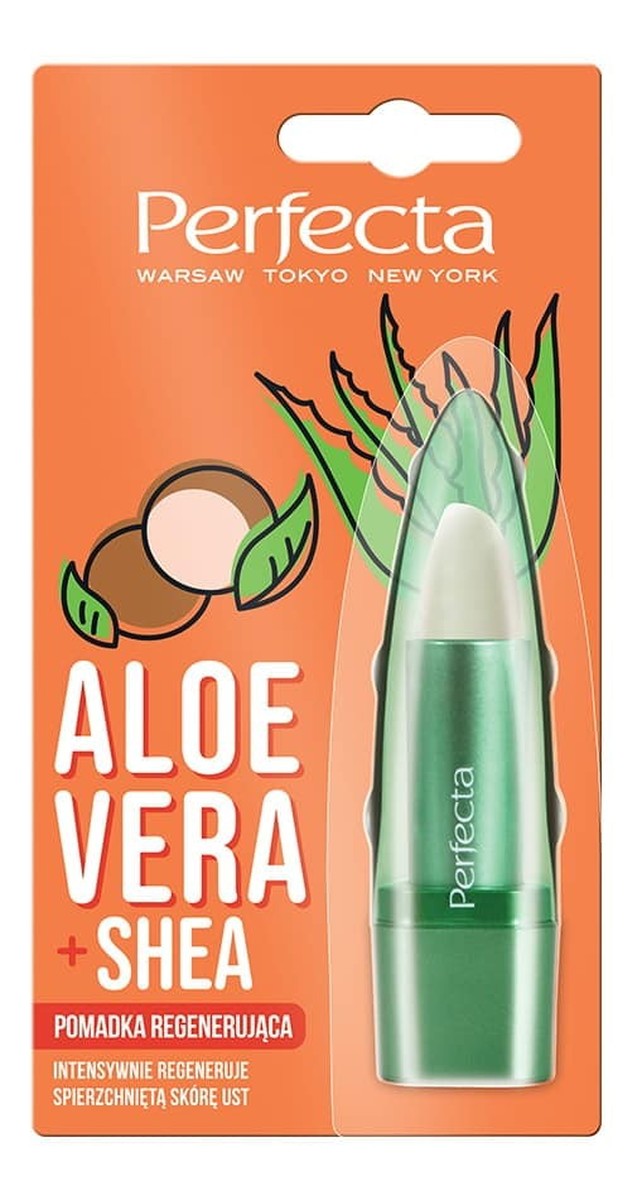 Pomadka do ust regenerująca Aloe Vera + Masło Shea