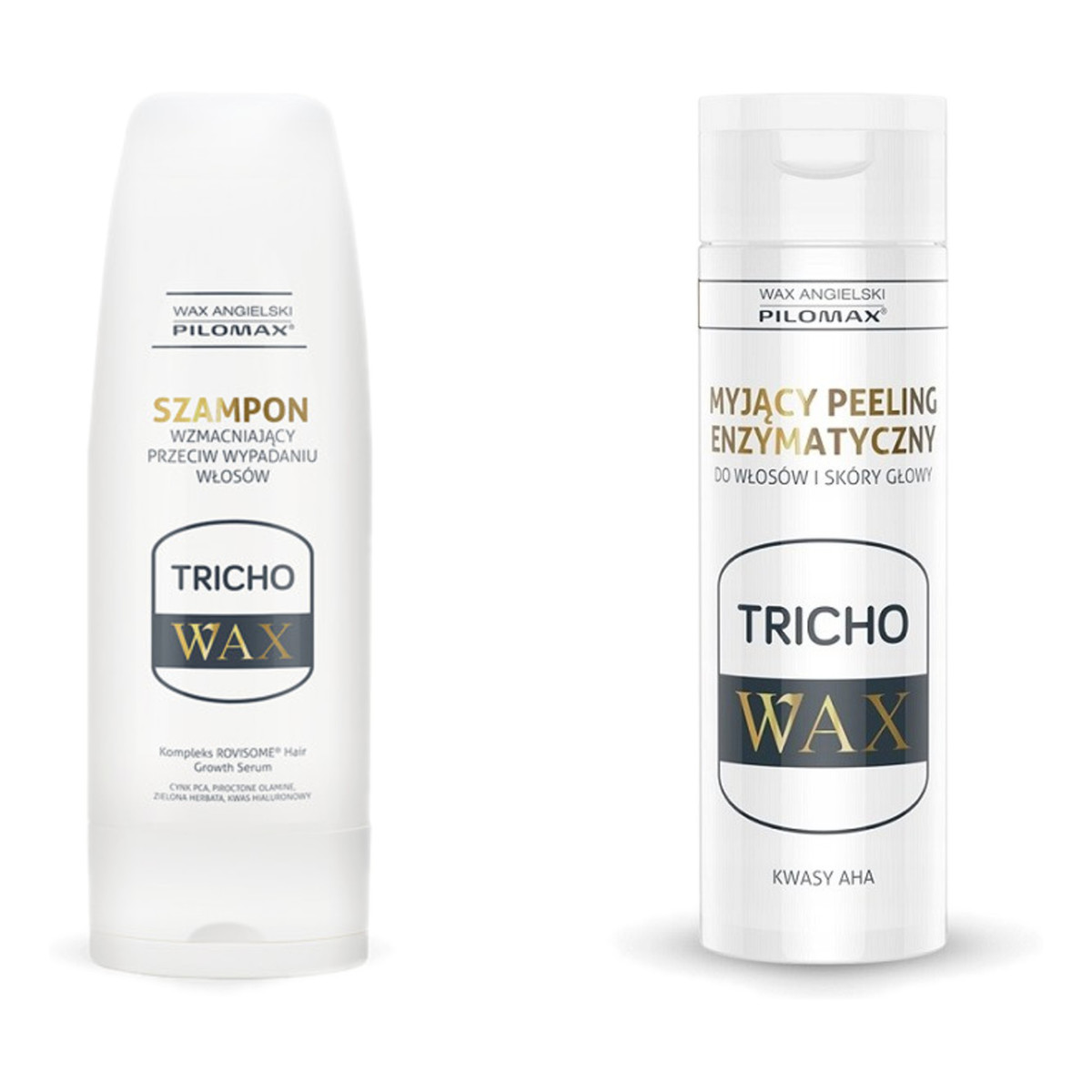 Pilomax Wax Tricho Myjący peeling enzymatyczny + Szampon Przeciw Wypadaniu