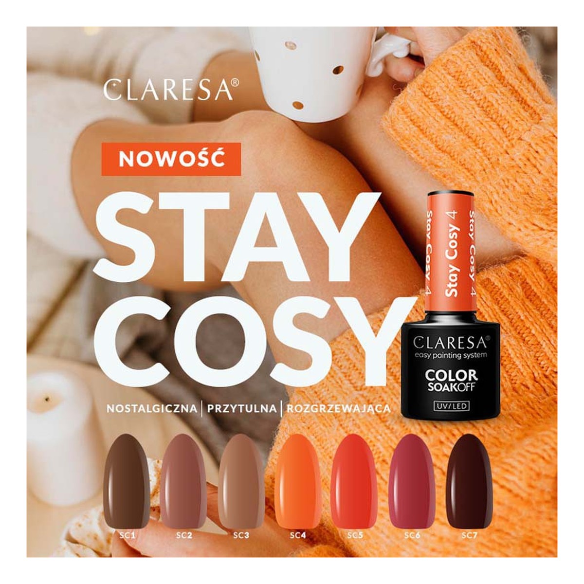 Claresa Stay Cosy Lakier hybrydowy 5g