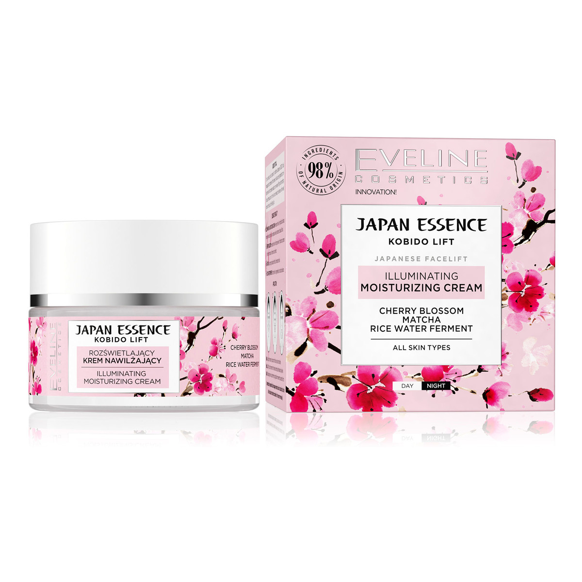 Eveline Japan Essence Rozświetlający krem nawilżający 50ml