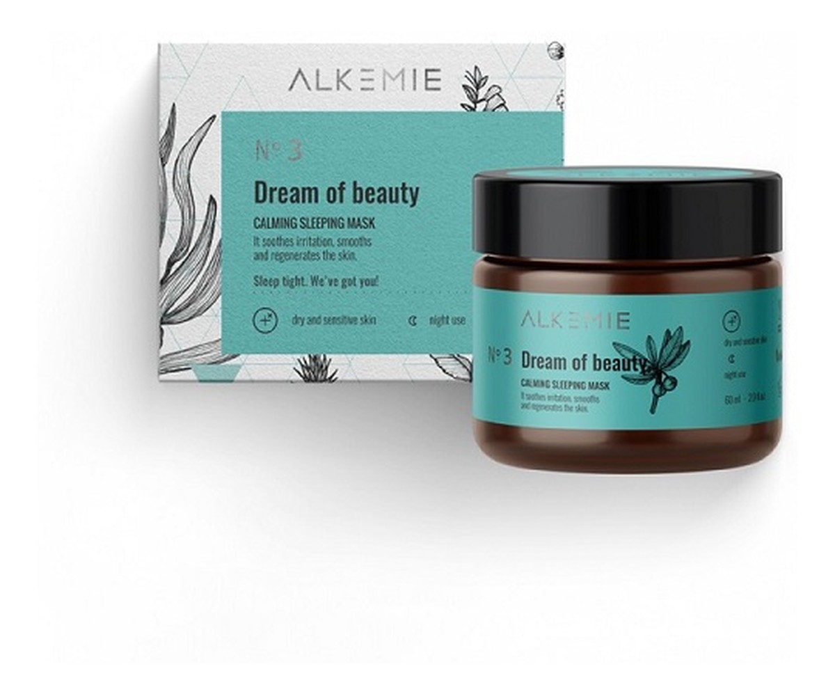 No3 dream of beauty calming sleeping mask łagodząca maska-krem na noc