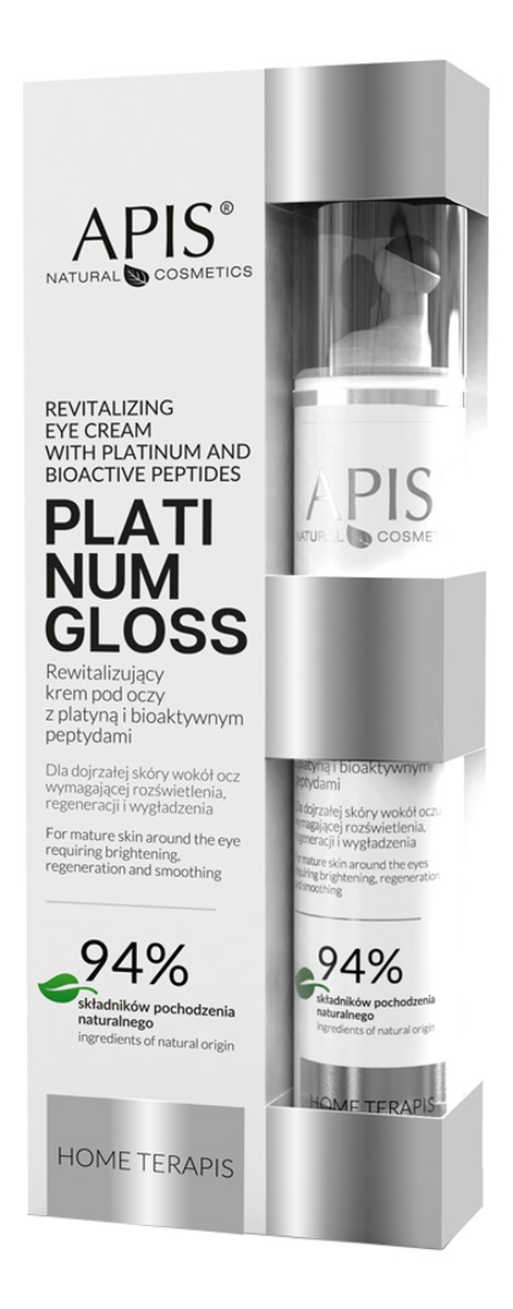 Platinum Gloss Rewitalizujący krem pod oczy z platyną i bioaktywnymi peptydami