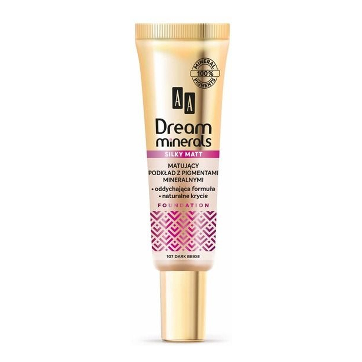AA Dream Minerals Silky Matt Matujący Podkład Do Twarzy Z Pigmentami Mineralnymi 30ml
