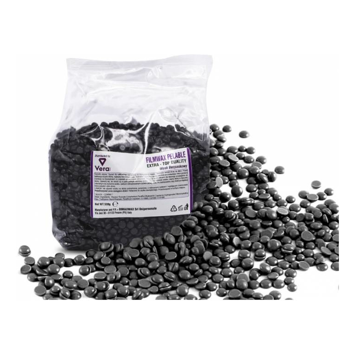 Dimax Wosk bezpaskowy w granulkach Czarny 500g