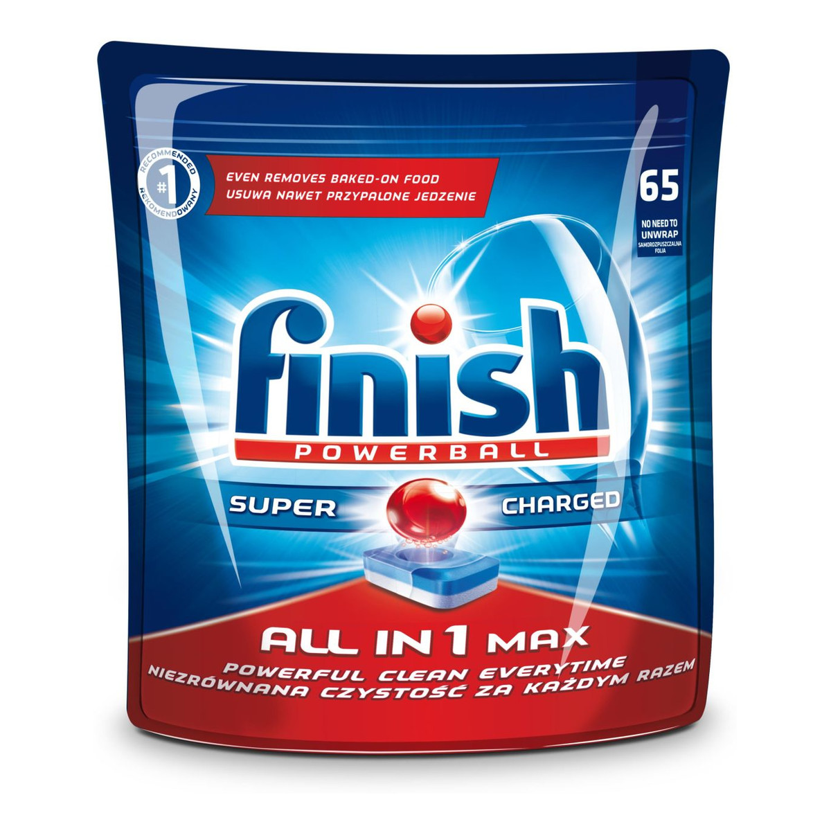 Finish All In 1 Max tabletki do mycia naczyń w zmywarkach 65szt