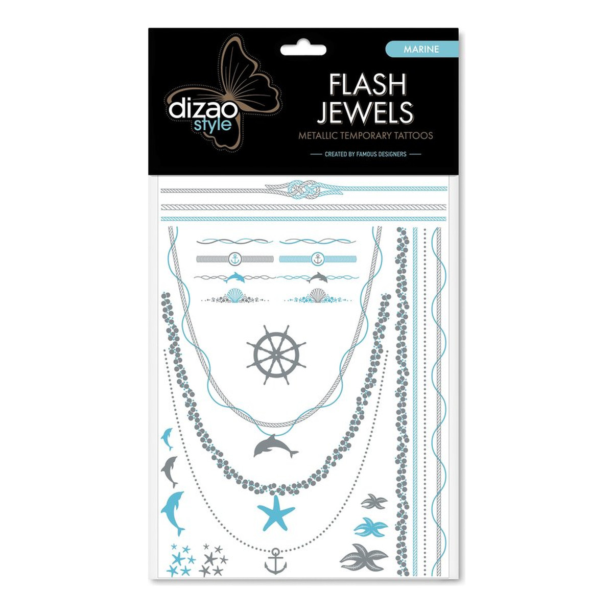 Dizao Flash Jewels Tatuaż krótkotrwały "Morze"