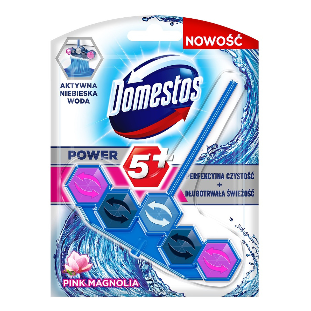 Domestos Power 5+ kostka toaletowa Blue Water Ocean 53g