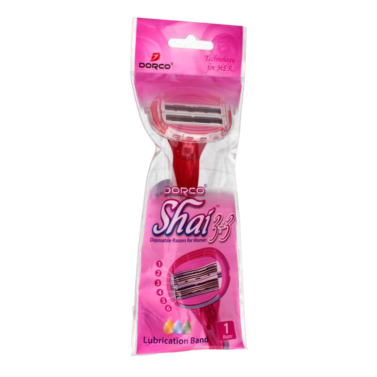 Dorco Shai Maszynka jednorazowa damska 6 Ostrzy (3+3)