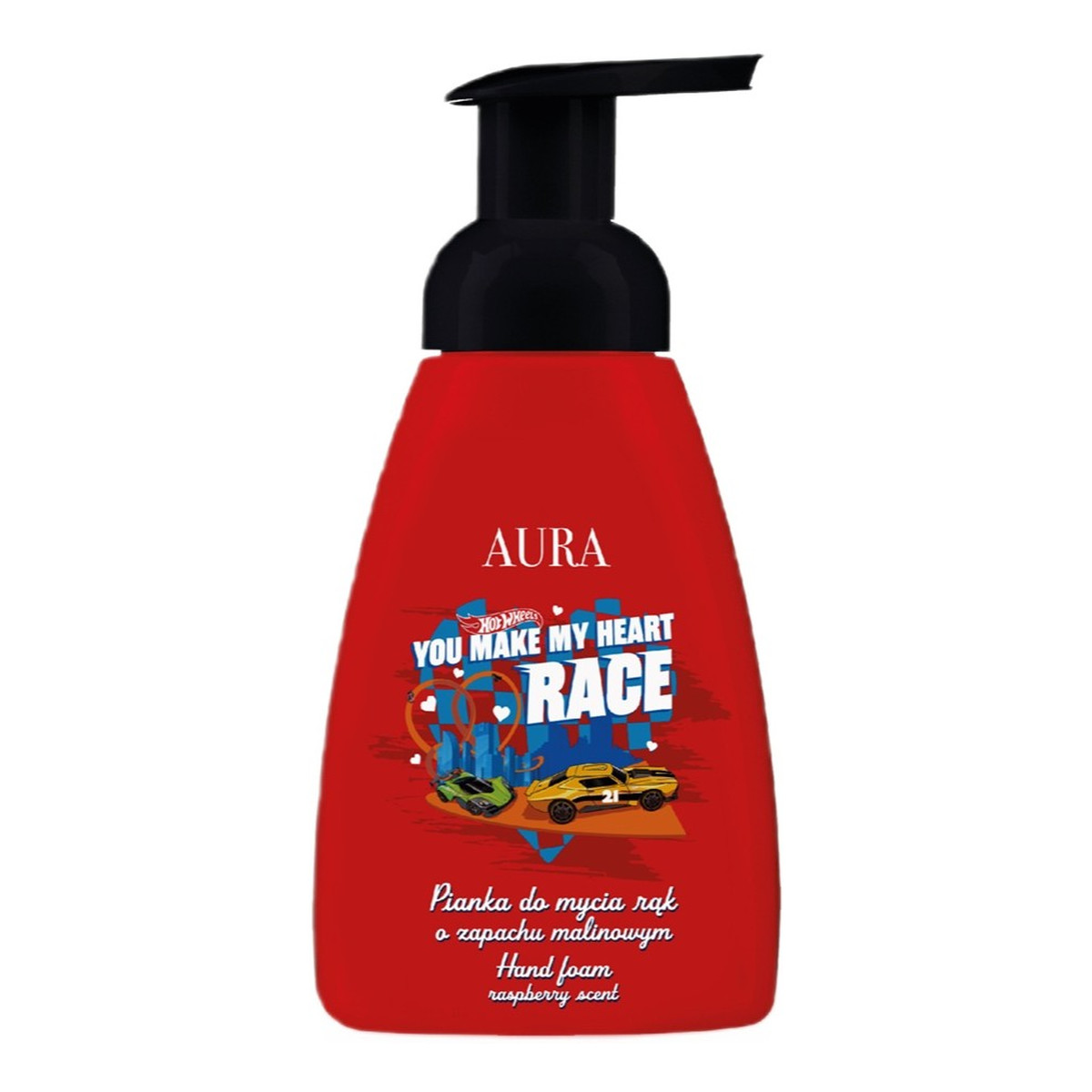Aura Hot wheels hand foam pianka do mycia rąk malina 300ml