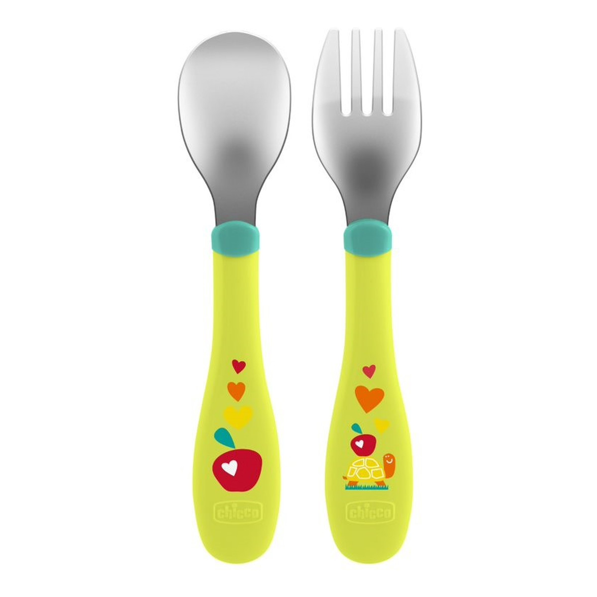Chicco Metal cutlery sztućce metalowe 18m+ neutral