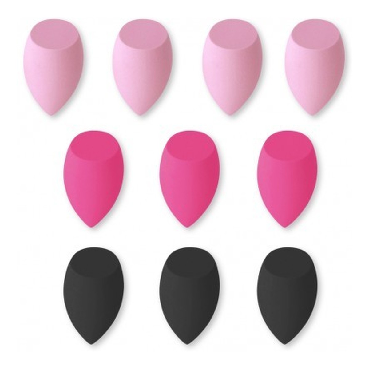 Zestaw 10 gąbeczek do makijażu fuschia gb16