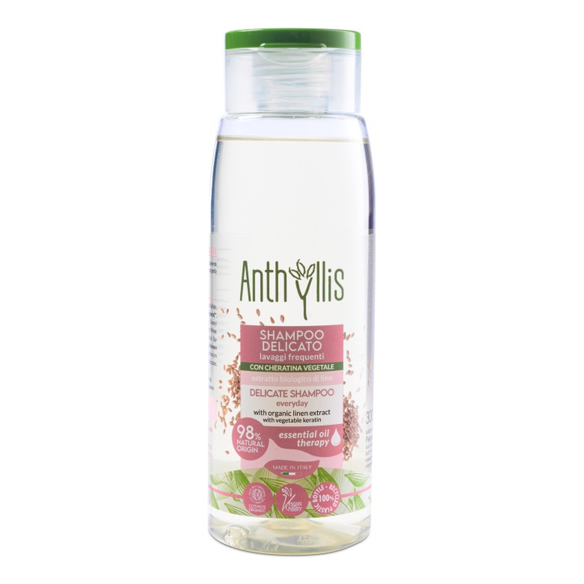 Anthyllis Bio Szampon do częstego mycia włosów z roślinną keratyną i ekstraktem z lnu 300ml