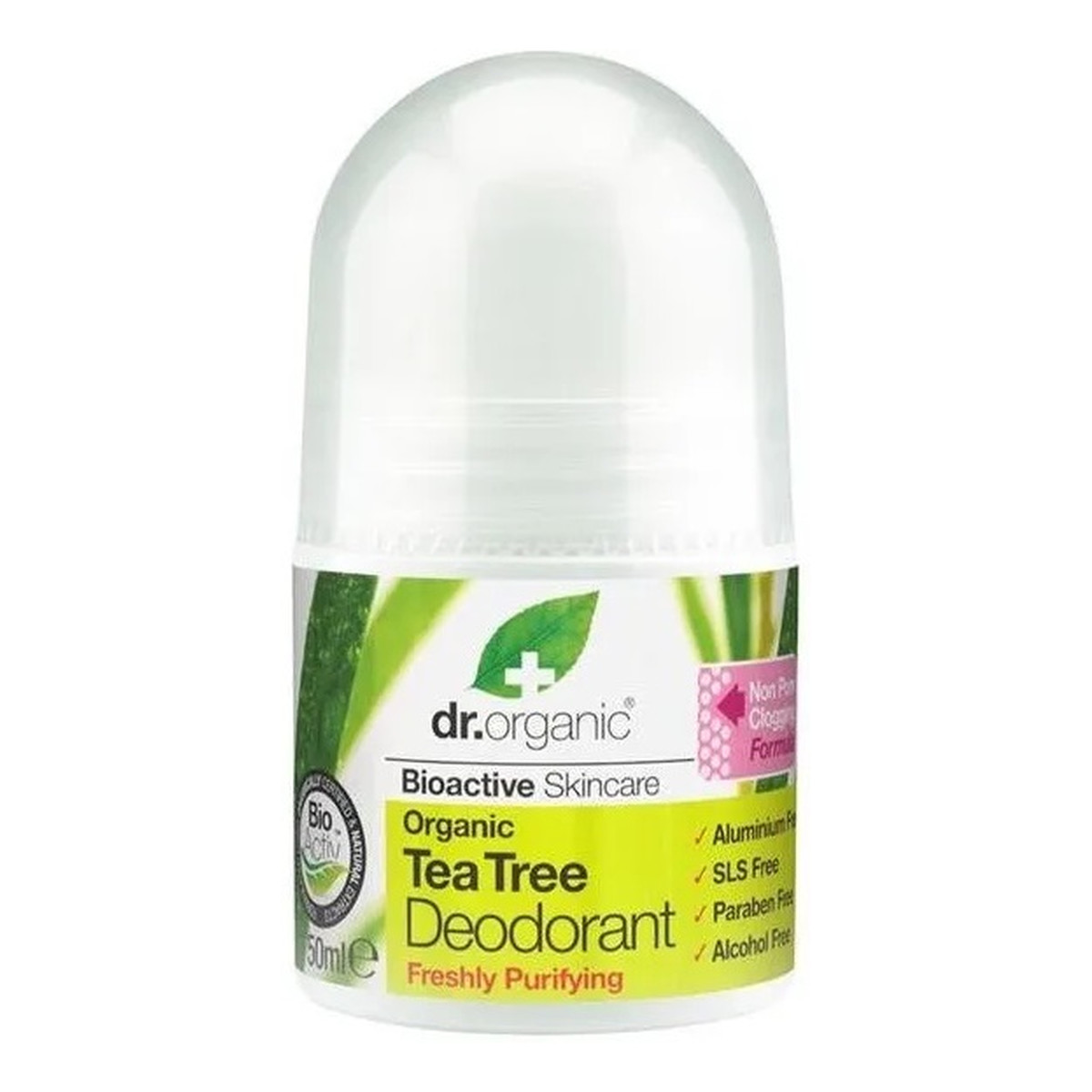 Dr.Organic Tea Tree Deodorant delikatny Dezodorant w kulce 50ml