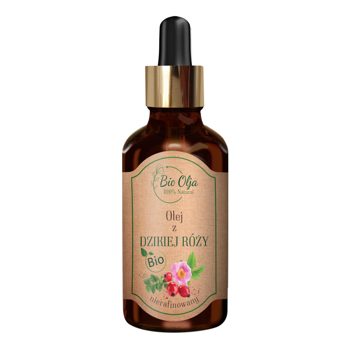 Bio Olja BIO OLEJ Z DZIKIEJ RÓŻY - 100% zimnotłoczony, nierafinowany olej, bez konserwantów 50ml