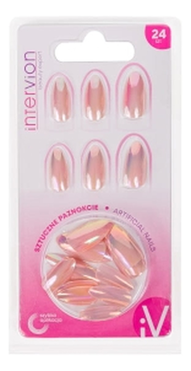 Sztuczne paznokcie Stiletto Light Pink Holo 498630