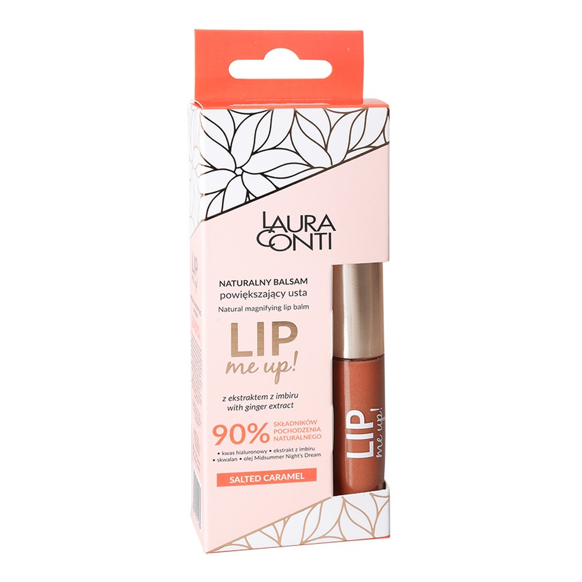 Laura Conti Lip Me Up naturalny Balsam powiększający usta z ekstraktem z imbiru salted caramel 9ml