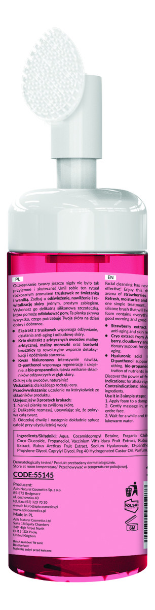 Home terapis truskawkowa pianka do mycia twarzy