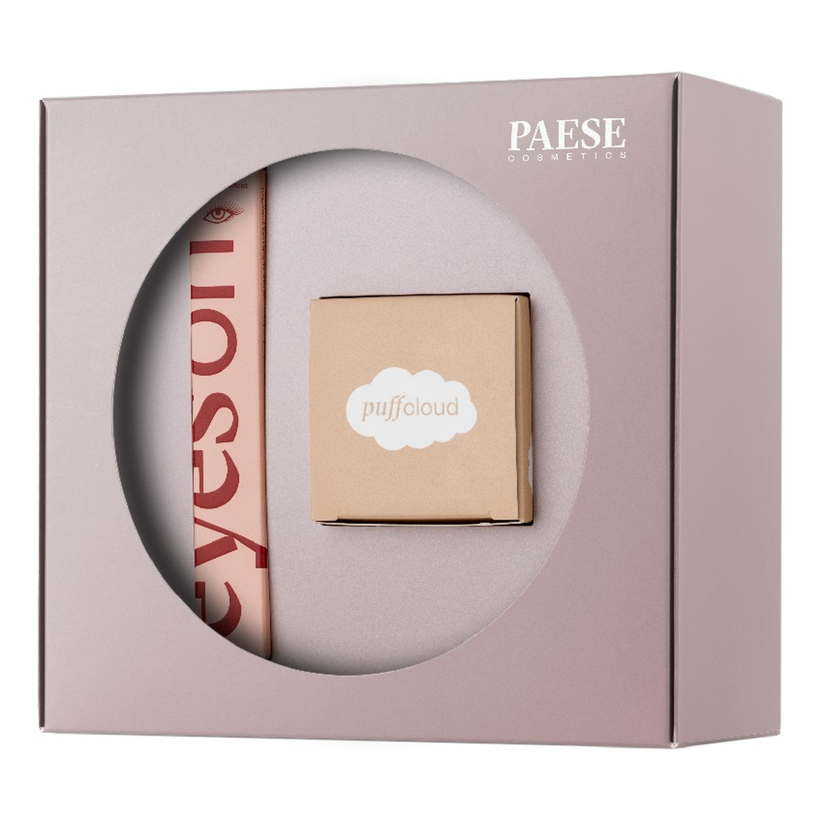 Paese Merry Look Zestaw prezentowy Puff Cloud puder pod oczy + Eyes On tusz dający efekt foxy eye