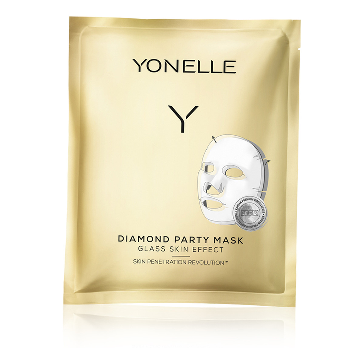 Yonelle Diamond Party Mask Diamentowa Maska Bankietowa w Płacie 1szt