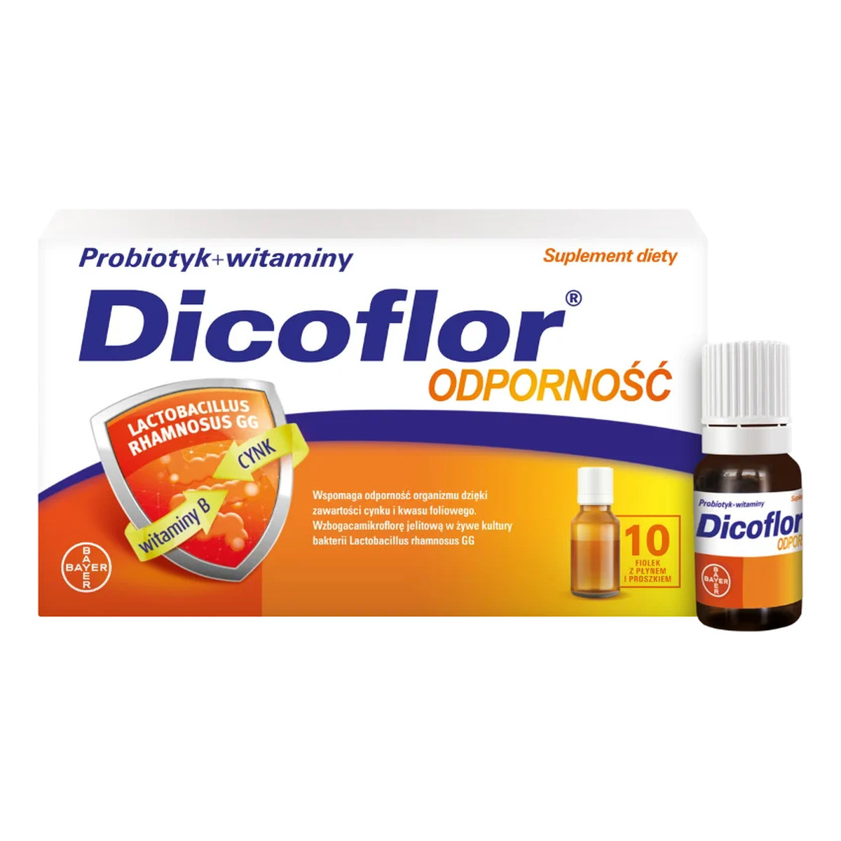 Dicoflor Odporność probiotyk suplement diety 10 fiolek 10ml