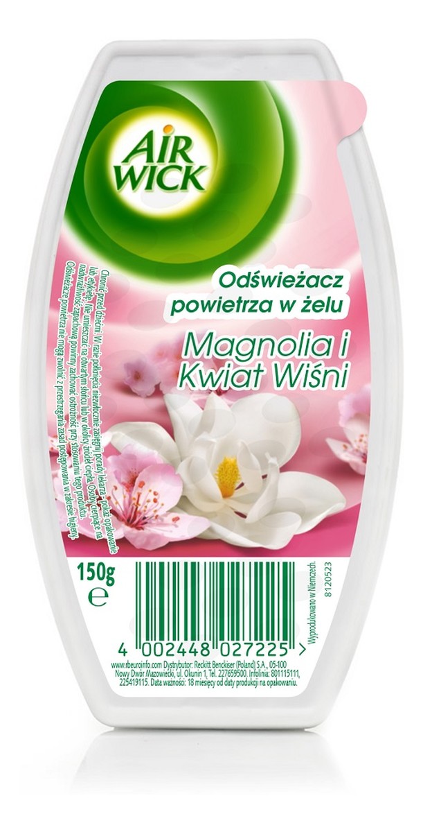 Odświeżacz powietrza w żelu Magnolia i Kwiat Wiśni