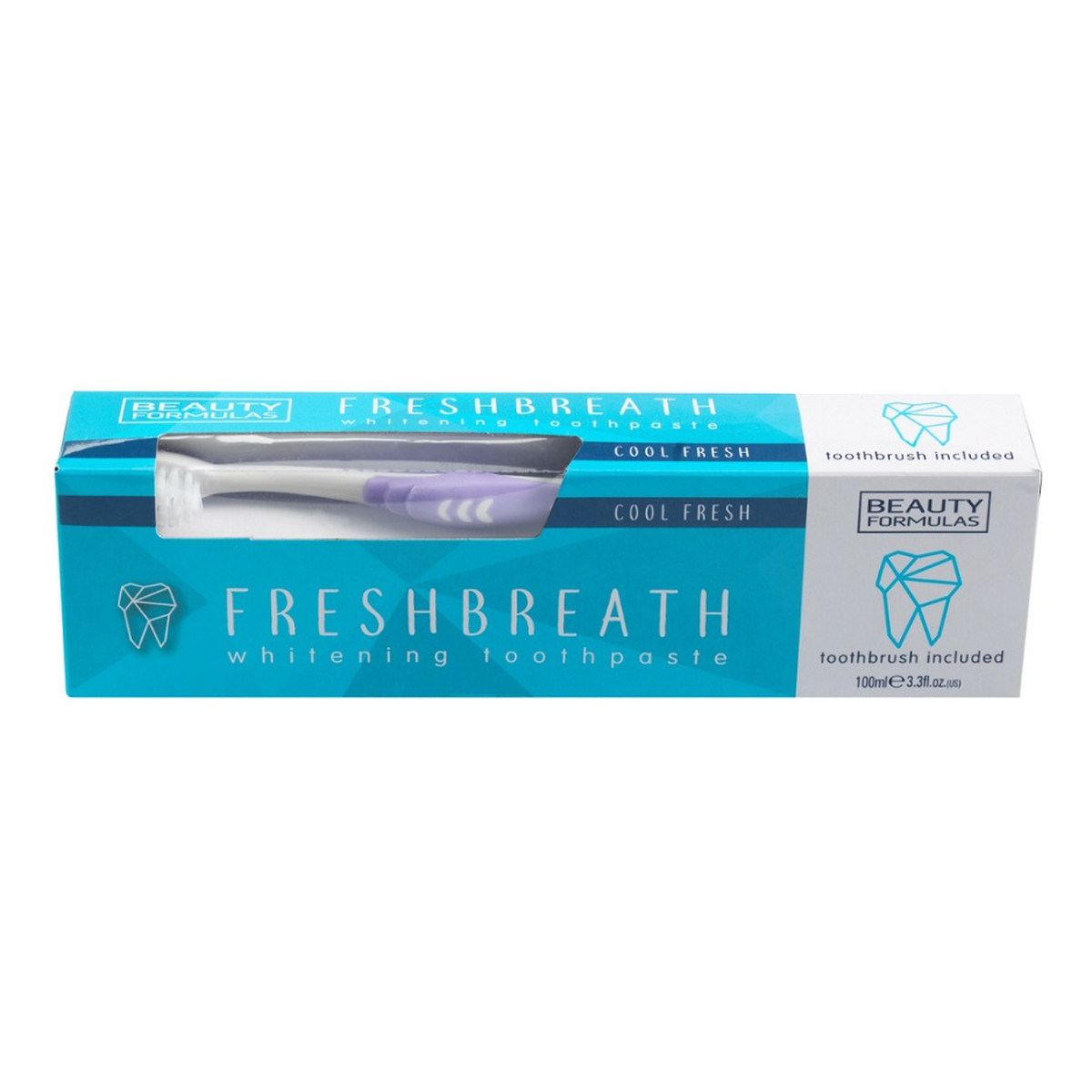 Beauty Formulas Freshbreath whitening toothpaste wybielająca pasta do zębów 100ml + szczoteczka do zębów