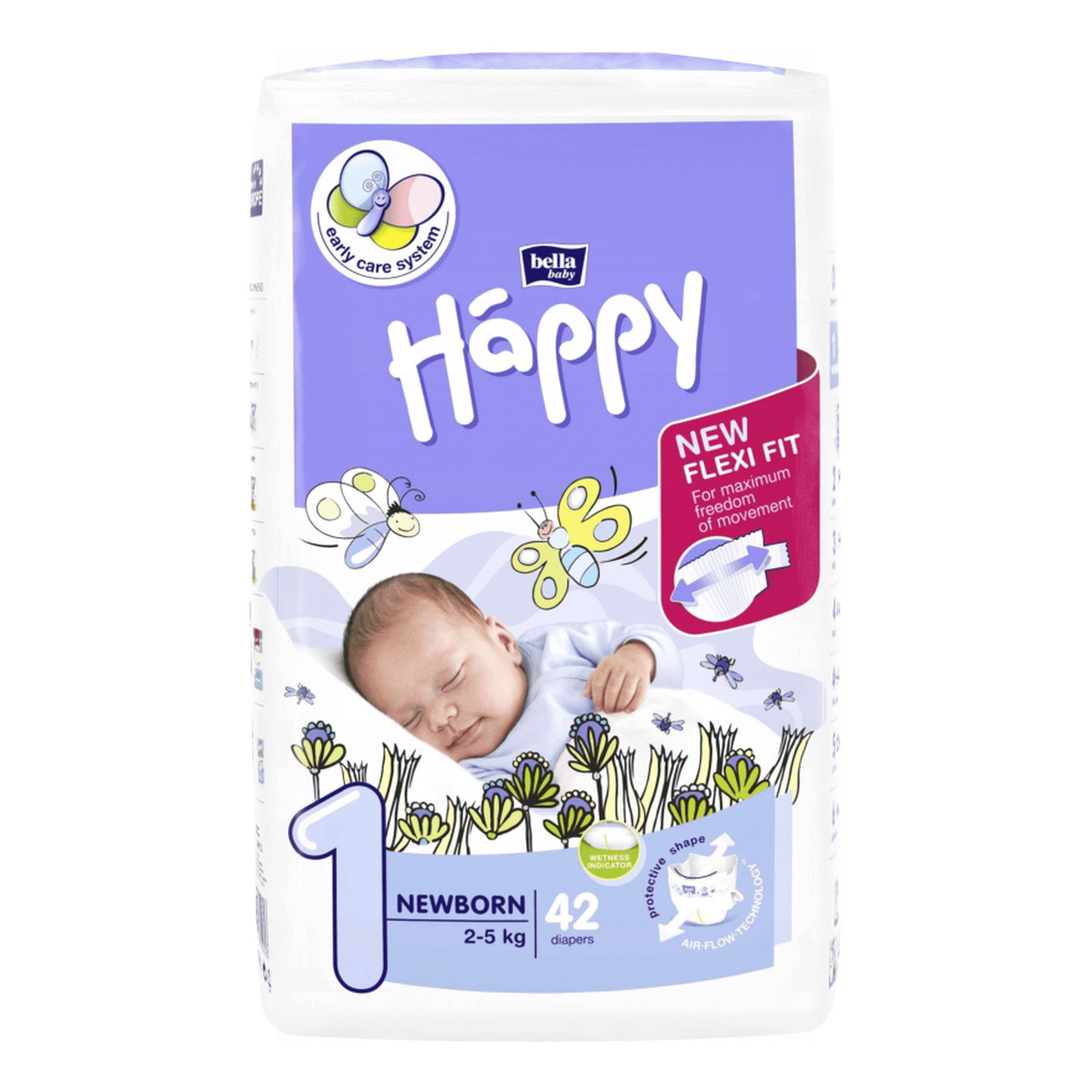 Bella Happy Pieluszki dla noworodków Newborn 1 2-5 kg 42szt.