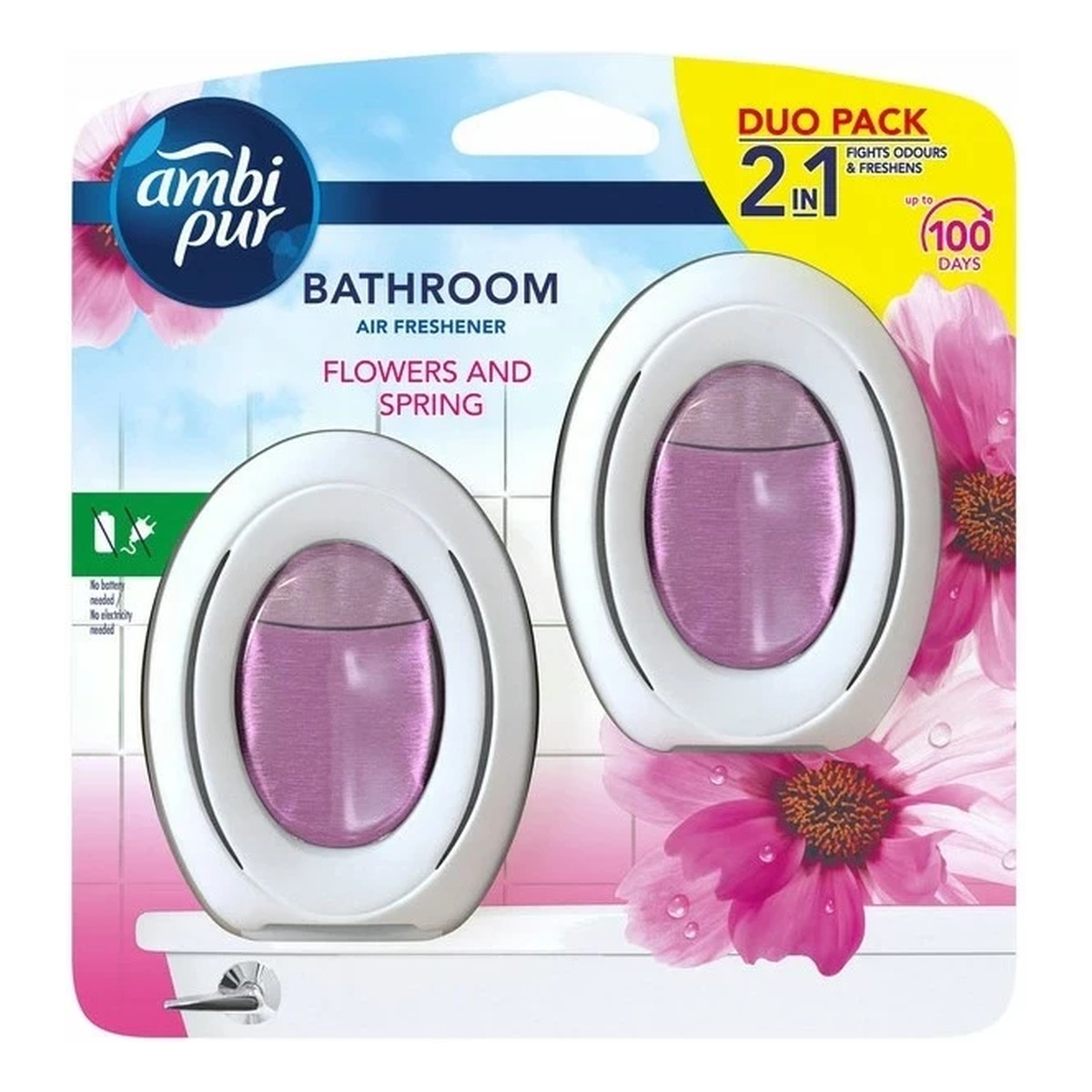 Ambi Pur Bathroom Odświeżacz powietrza dyfuzor Flowers & Spring 2x7,5ml