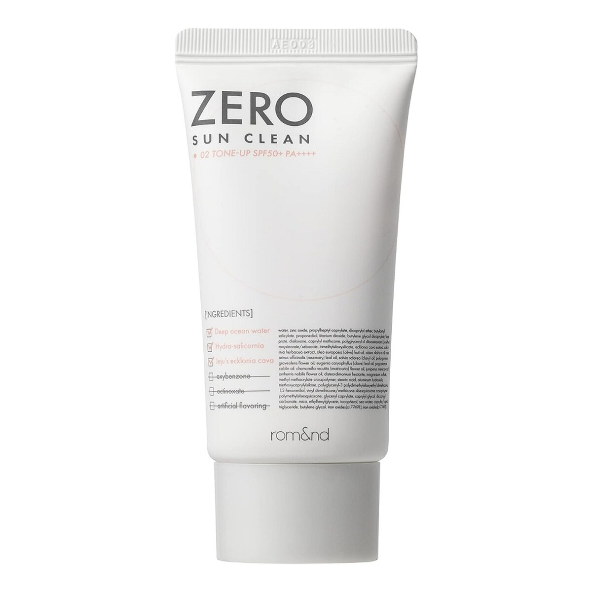 Rom&nd Zero Sun Clean Krem przeciwsłoneczny do twarzy spf50+ pa++++ 02 tone up 50ml