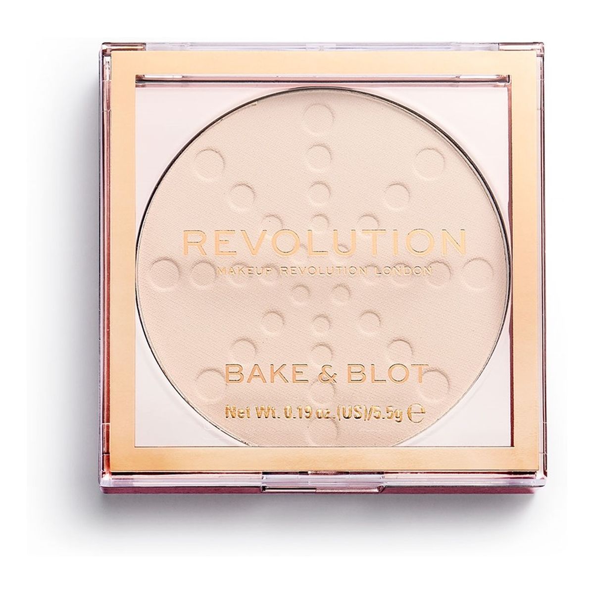 Makeup Revolution Bake & Blot Matujący Puder Prasowany Utrwalający Makijaż Translucent