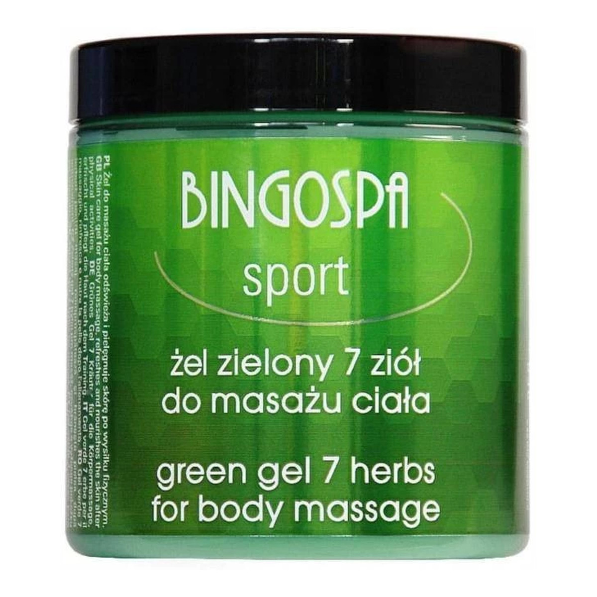 BingoSpa Sport Żel zielony 7 ziół do masażu ciała 250g