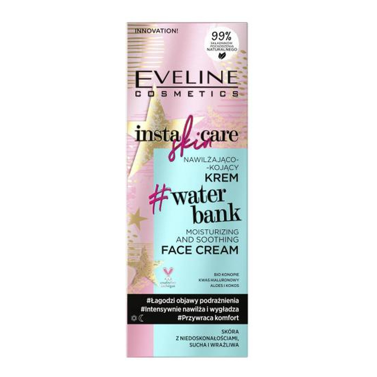 Eveline Insta Skin Care Krem do skóry z niedoskonałościami suchej i wrażliwej nawilżająco-kojący 50ml