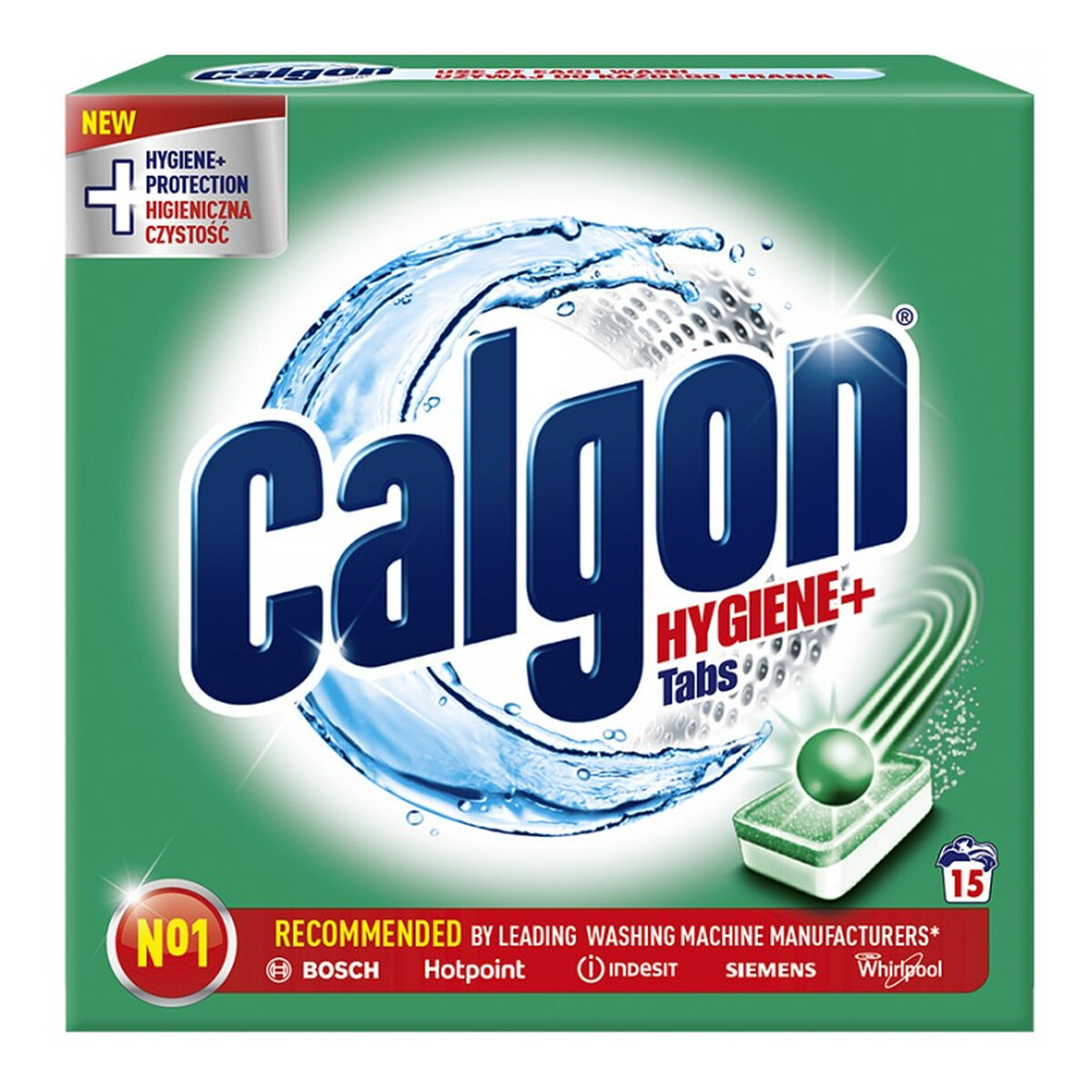 Calgon Hygiene+ Tabs odkamieniacz do pralki w tabletkach 15szt