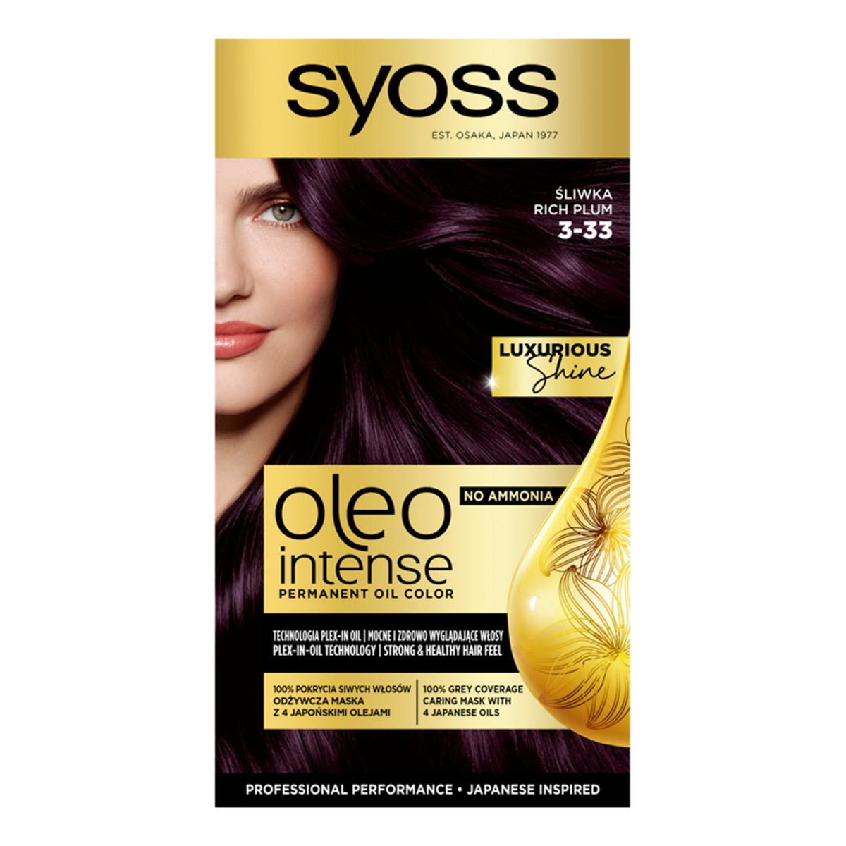 Syoss Oleo intense farba do włosów trwale koloryzująca z olejkami 3-33 bogata śliwka