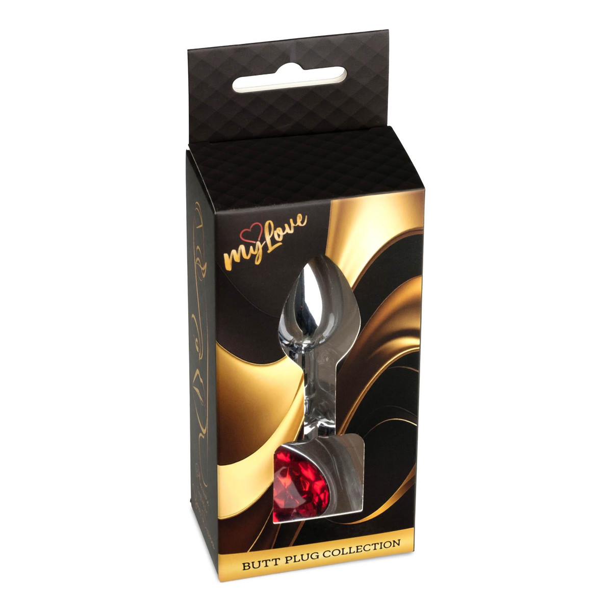 MyLove Butt Plug Collection Jewellery Heart metalowy korek analny Silver Red